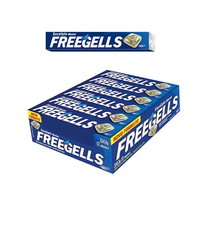 Foto de Caramelos Drops Freegells Eucalipto (12 Unidades x paquete) Riclan (Caja de 432 unidades)