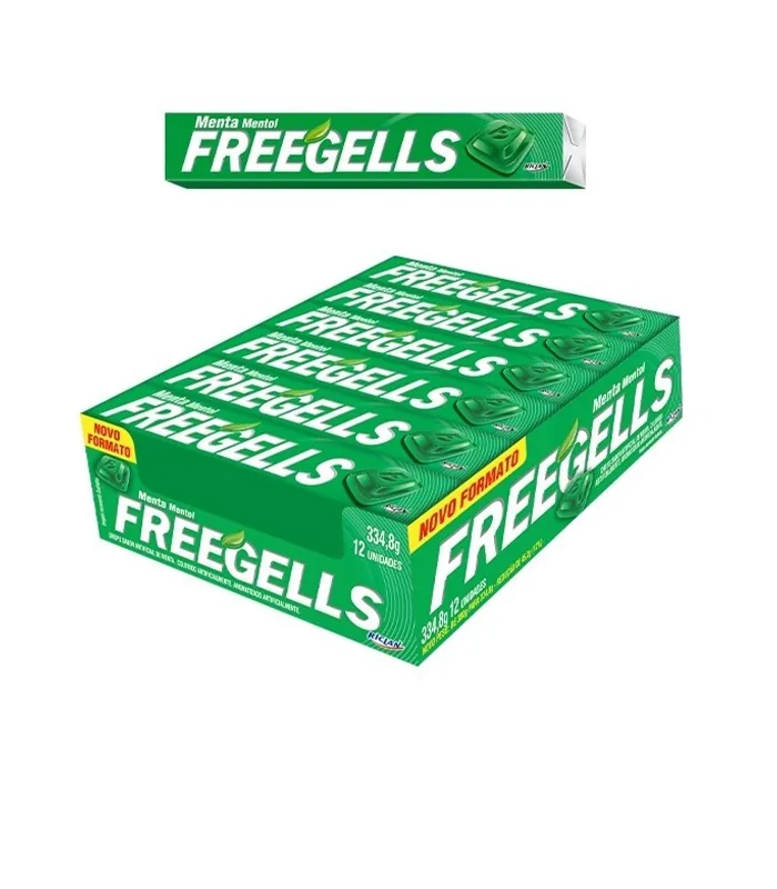 Foto de Caramelos Drops Freegells Menta (12 Unidades x paquete) Riclan (Caja de 432 unidades)