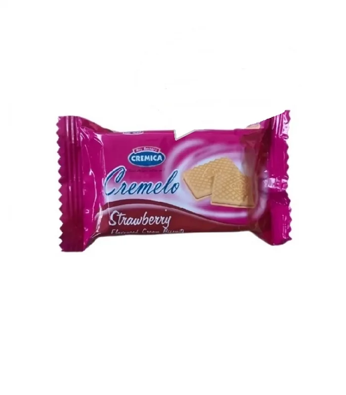Foto de Galleta Fresa Sandwich Cream Biscuits 22 g CREMICA Cremelo (Bolsa de 20 unidades) (Caja de 100 unidades)