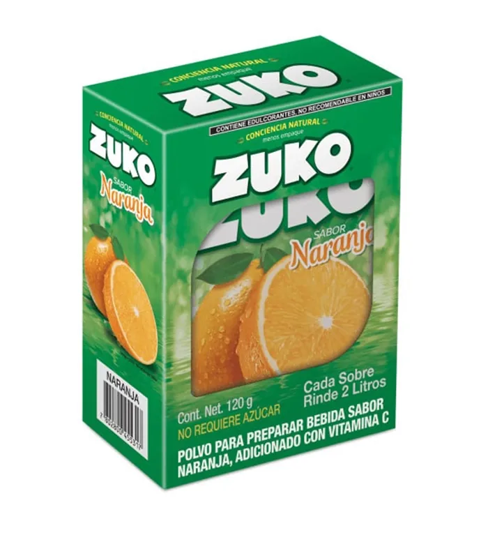 Foto de Refresco en polvo 2L de Naranja 13 g ZUKO (Cajita de 8 unidades) (Caja de 96 unidades)