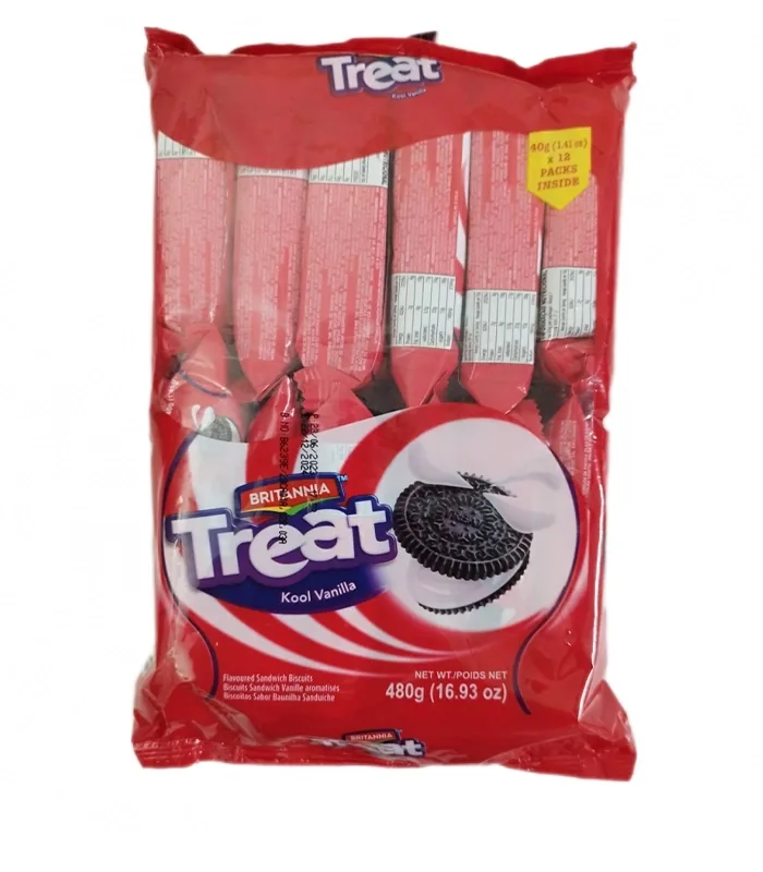 Foto de Galletas con Crema de Vainilla 40 g TREAT (Bolsa de 12 unidades) (Caja de 96 unidades)