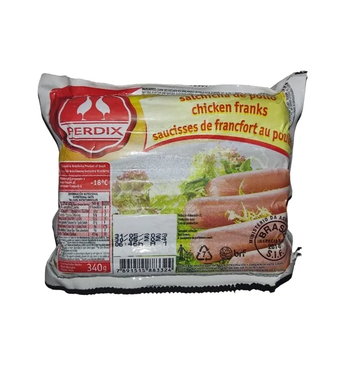 Foto de Salchicha de Pollo Congelada 340 g Perdix (Caja de 24 unidades)